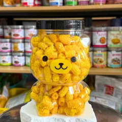 Nui Vàng Chiên Tỏi Ớt Đậm Vị Đựng Trong Hũ Gấu Lớn 330g