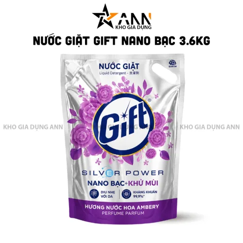 Shop sỉ nước Giặt GIFT Hương Nước Hoa Ambery Túi 3,6 Lít