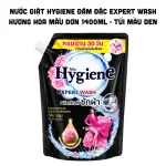 Nước giặt đậm đặc Hygiene Expert Wash túi đen 1400ml, hương hoa mẫu đơn