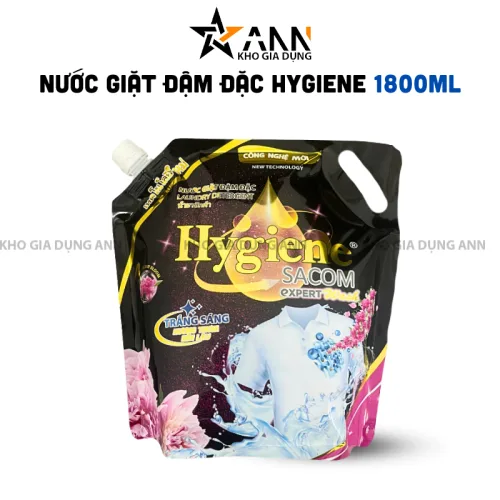 Nước giặt Hygiene hương nước hoa đậm đặc 1800ml dạng túi đen