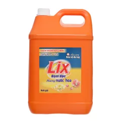 Nước giặt LIX đậm đặc hương nước hoa, khử mùi ẩm mốc, can màu cam 9kg