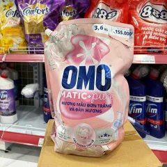 Chỗ sỉ nước Giặt OMO Matic Cửa Trên Hương Hoa Mẫu Đơn Trắng & Đàn Hương 3.6kg