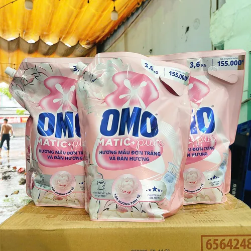 Chỗ sỉ nước Giặt OMO Matic Cửa Trên Hương Hoa Mẫu Đơn Trắng & Đàn Hương 3.6kg