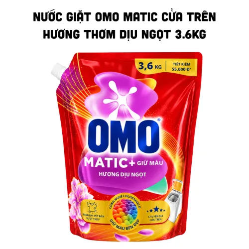 Nguồn hàng sỉ nước Giặt OMO Matic Cửa Trên Hương Thơm Dịu Ngọt 3.6kg