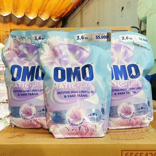Nước giặt OMO Matic 3.6kg cửa trước, hương Hoa Linh Lan & Vani Trắng
