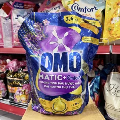 Nước giặt OMO MATIC túi 3,6kg cho cửa trước, Oải Hương Thư Thái