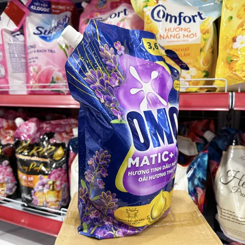 Nước giặt OMO MATIC túi 3,6kg cho cửa trước, Oải Hương Thư Thái