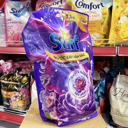 SURF Nước Giặt Hương Hoa Cỏ Huyền Bí Túi Tím 3.6kg