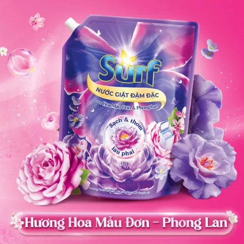 SURF Nước Giặt Hương Hoa Cỏ Huyền Bí Túi Tím 3.6kg