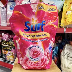 Nước giặt SURF hương Hồng Pháp & Nhài Tây dạng túi 3.6kg