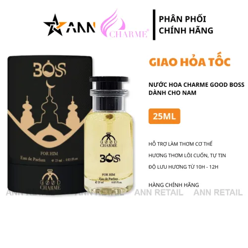 Shop sỉ nước Hoa Charme Good Boss 25ml Mùi Nam Màu Vàng - Hương Thơm Lôi Cuốn & Tự Tin