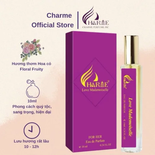 Nước hoa nữ Charme Love Mademoiselle dạng mini, dung tích 10ml