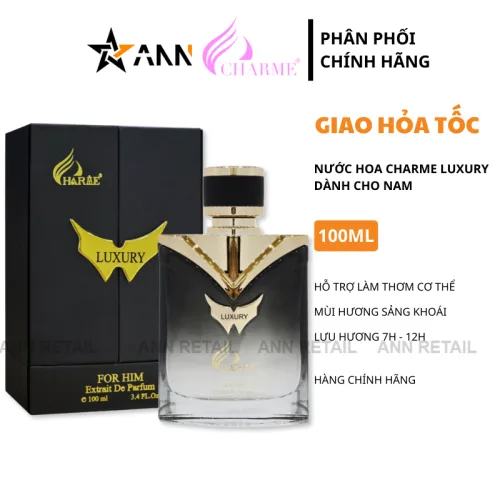 Nước hoa nam Charme Luxury phiên bản mới, hộp cứng 100ml