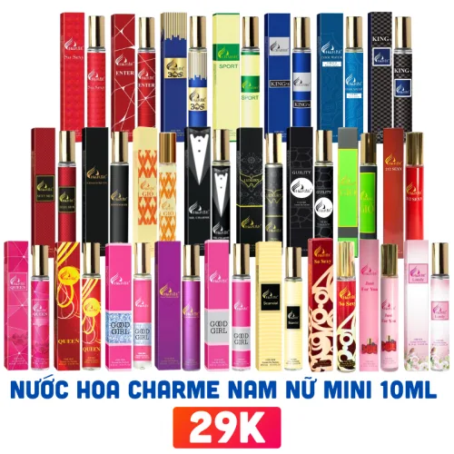 Nguồn hàng sỉ nước Hoa Charme Mini 10ml Nhiều Mùi - Nước Hoa Nữ Charme - Nước Hoa Nam Charme