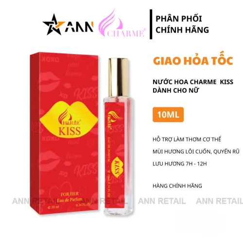 Chuyên sỉ nước Hoa Charme Mùi Nữ Kiss 10ml
