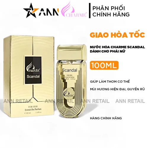Nước hoa Charme Scandal 100ml dành cho nữ, hương thơm quyến rũ