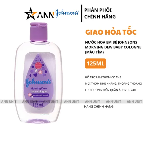 Johnson’s Morning Dew Baby Cologne nước hoa em bé tím 125ml