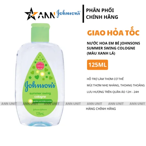 Chỗ sỉ nước Hoa Em Bé Johnsons Summer Swing Baby Cologne Màu Xanh 125ml Hương Thơm Nhẹ Nhàng Thoang Thoảng