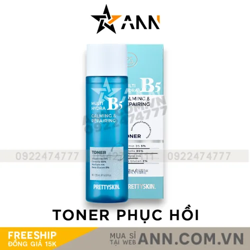 Toner Prettyskin Multi Hydra B5 205ml dưỡng trắng và phục hồi da