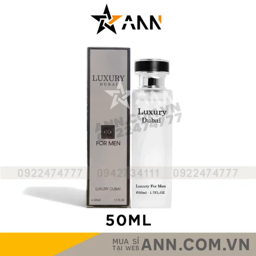 Nước hoa nam Luxury Dubai Luxury For Men phiên bản màu trắng 50ml