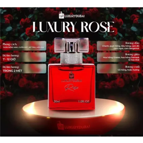 Chuyên sỉ nước Hoa Luxury Dubai Rose 30ml Mùi Nữ