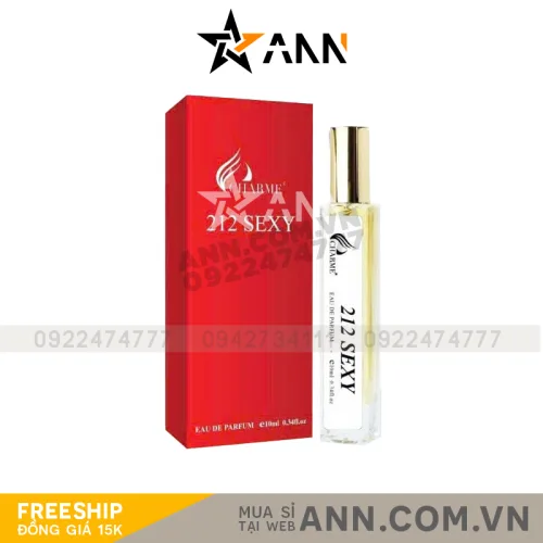 Nước hoa Charme 212 Sexy dành cho nam, phiên bản mini 10ml