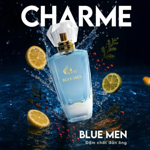 Nước hoa nam Charme Blue Men Eau De Parfum 50ml hương gỗ