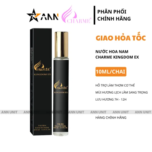 Chuyên sỉ nước Hoa Nam Charme Kingdom Ex 10ml Mùi Thơm Lịch Lãm Sang Trọng
