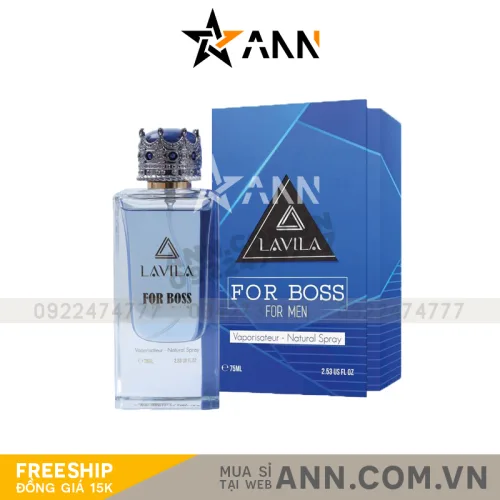 Lavila For Boss nước hoa nam chai 75ml