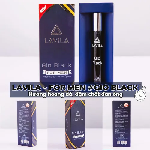 Chuyên sỉ nước Hoa Nam Lavila Gio Black Mini 15ml