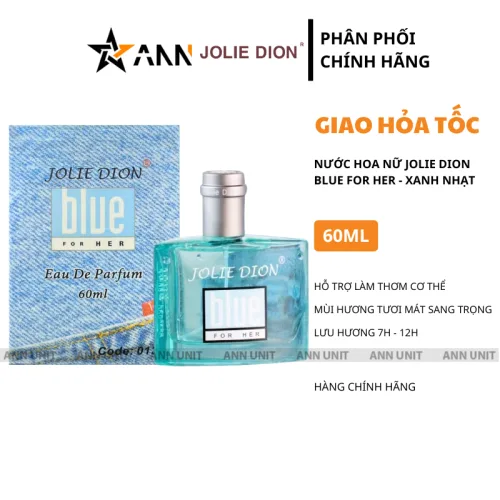 Nước Hoa Nữ Jolie Dion Blue Nhạt 60ml Hương Thơm Tươi Mát Sang Trọng