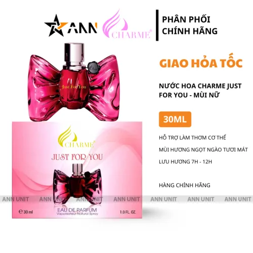 Nguồn hàng sỉ nước Hoa Nữ Charme Just For You 30ml Hương Thơm Ngọt Ngào Tươi Mát