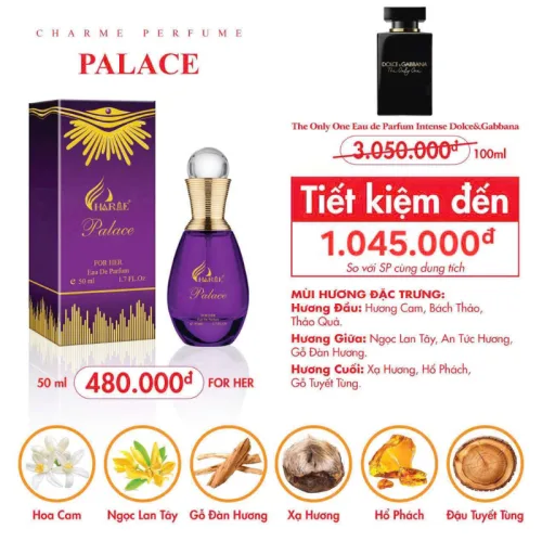 Chỗ sỉ nước Hoa Nữ Charme Palance 50ml - Hương Thơm Nữ Tính Tự Tin