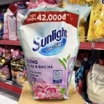 Nước lau sàn SUNLIGHT túi 3.6kg hương Hoa Hạ & Bạc Hà