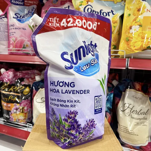 Chuyên sỉ nước Lau Sàn Túi SUNLIGHT Hương Hoa Lavender 3.6kg