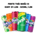 Khay 24 lon nước ngọt Fanta Mix đủ vị Thái Lan, 330ml/lon