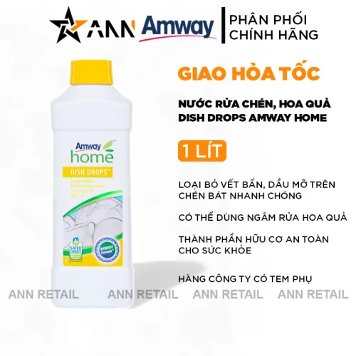Amway Home Dish Drops – Nước rửa chén chính hãng, 1 lít