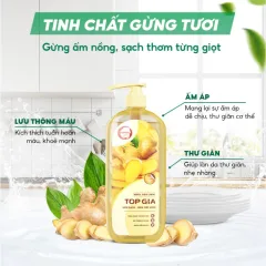 Nước Rửa Chén Top Gia Hương Gừng Tươi Chai 1kg