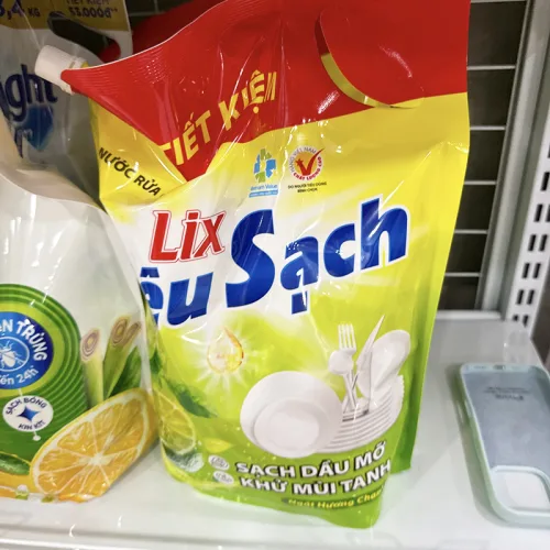 Nước rửa chén LIX Siêu Sạch hương chanh dạng túi 3.2kg