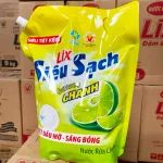 Nước rửa chén LIX Siêu Sạch hương chanh dạng túi 3.2kg