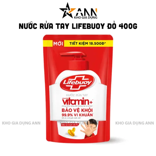 Nguồn hàng sỉ nước Rửa Tay LIFEBUOY Bảo Vệ Vượt Trội Túi 400g - Túi Đỏ