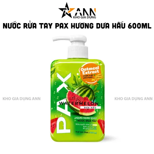 Nước rửa tay PAX 600ml hương dưa hấu, chiết xuất yến mạch