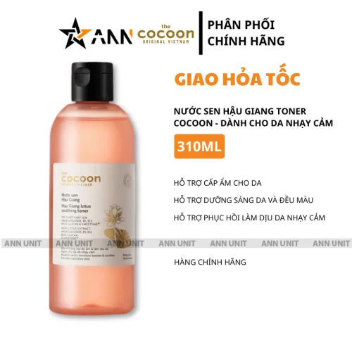 Toner Nước Sen Hậu Giang Cocoon 310ml Cho Da Nhạy Cảm