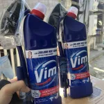 Nước Tẩy Bồn Bồn Vim 880ml - Chai Khử Mùi Bồn Cầu Diệt Khuẩn Siêu Sạch Tiết Kiệm Tặng 1 Cây Cọ Bồn Cầu