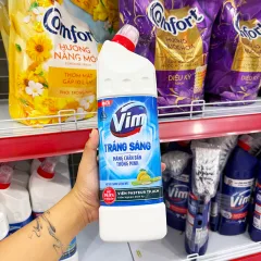 Vim Chanh Sả Dịu Mát Nước Tẩy Bồn Cầu 880ml Chai Trắng