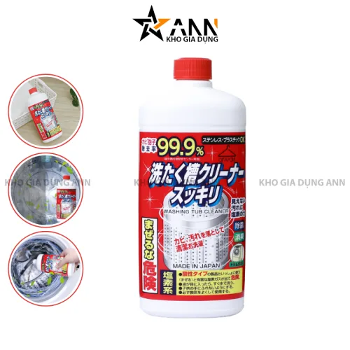 Nước tẩy lồng máy giặt Rocket Nhật Bản, khối lượng 550g