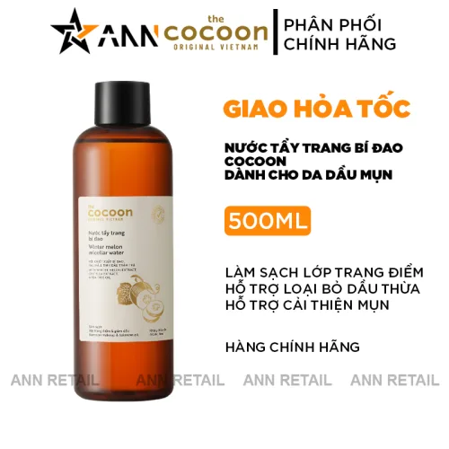 Cocoon bí đao – Nước tẩy trang 500ml dành cho da dầu mụn