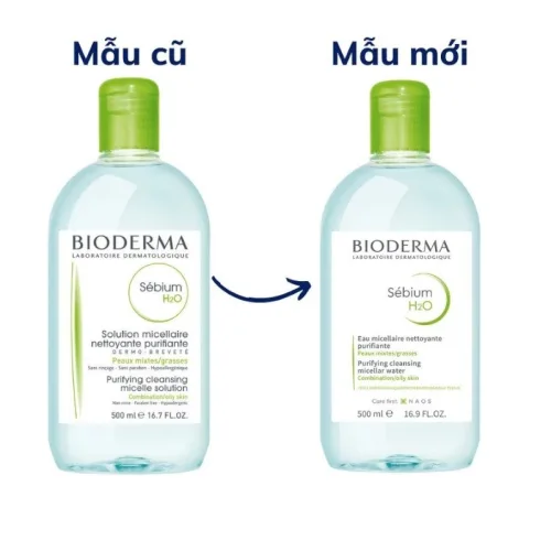 Bioderma Sébium H2O Nước Tẩy Trang Màu Xanh 500ml Cho Da Dầu