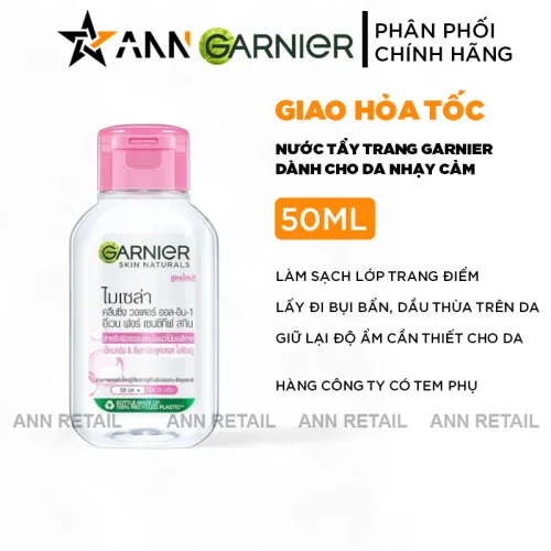 Nơi lấy sỉ nước Tẩy Trang Garnier Nắp Hồng Micellar Cleansing Water Cho Da Nhạy Cảm 50ml