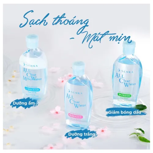 Nơi lấy sỉ nước Tẩy Trang Senka All Clear Micellar Fresh Màu Xanh Lá 230ml - Dành Cho Da Dầu Nhờn
